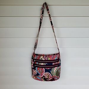 Vera Bradley Iconic Triple Zip Hipster Heirloom Paisley Crossbody Bag